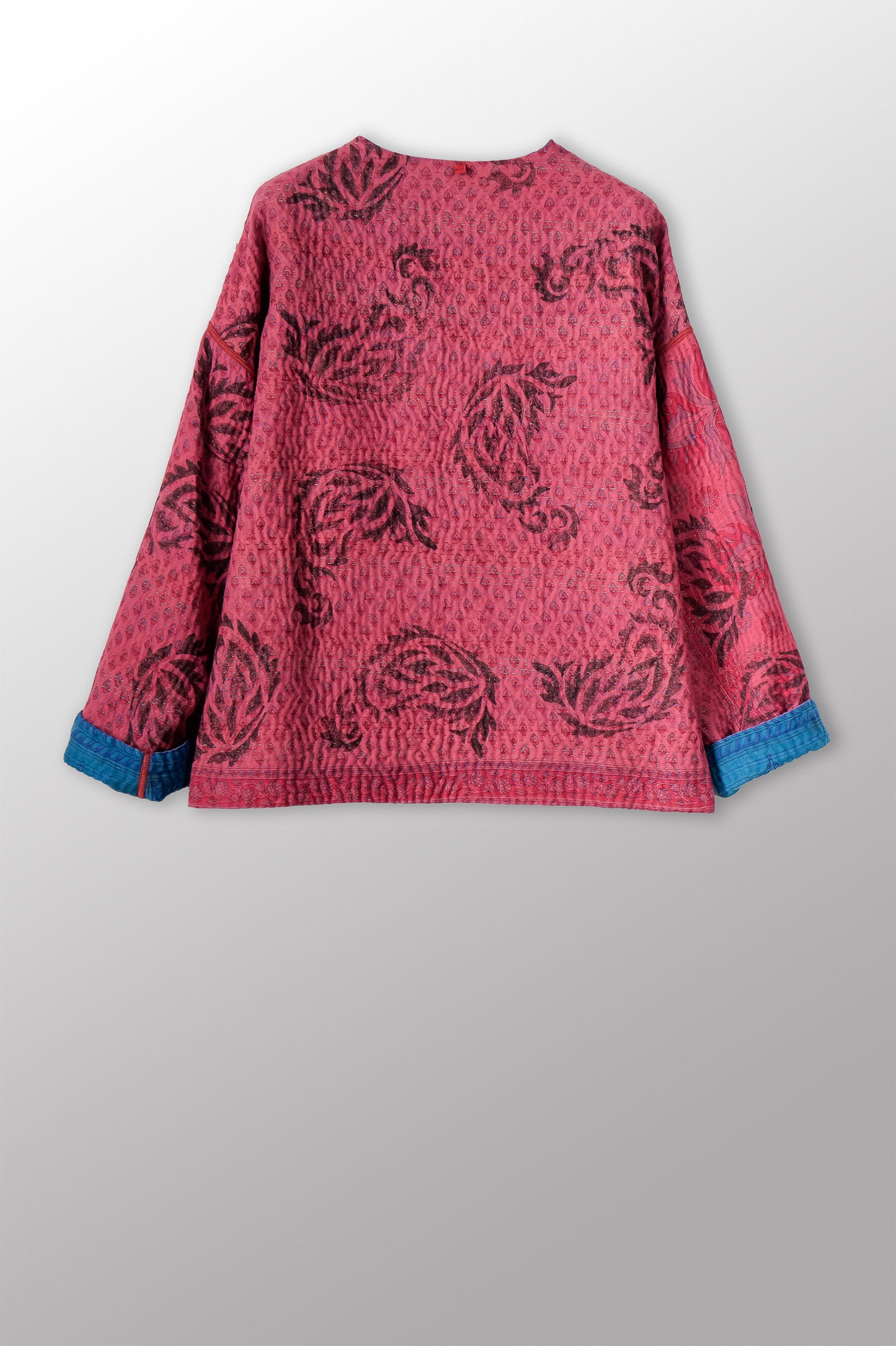 COTTON OVERDYE KANTHA CREW NECK SHORT JKT - ov4053-cblu011a -