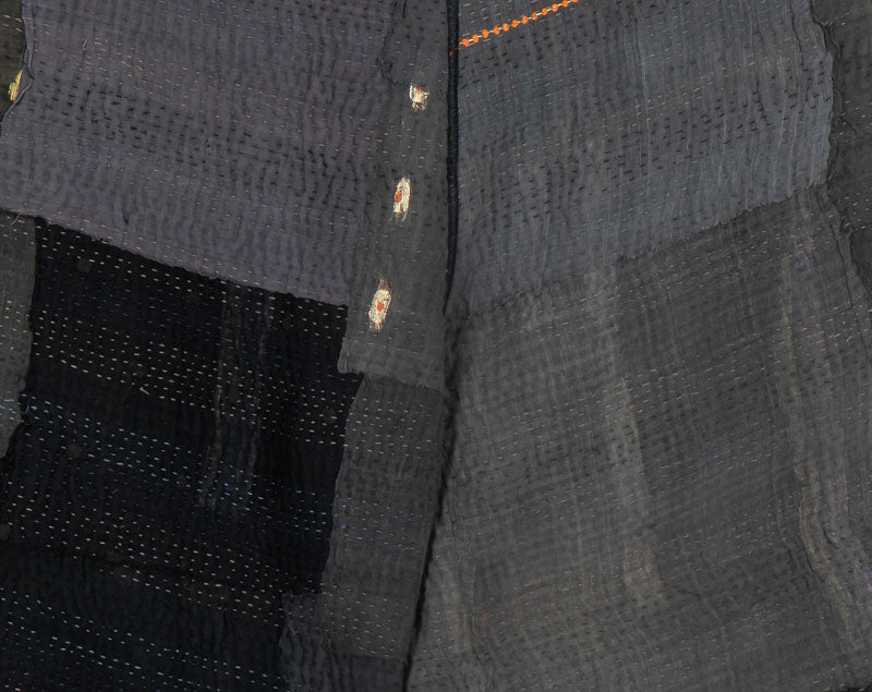 FRAYED PATCH KANTHA LANTERN PANTS - fi4634-blk -