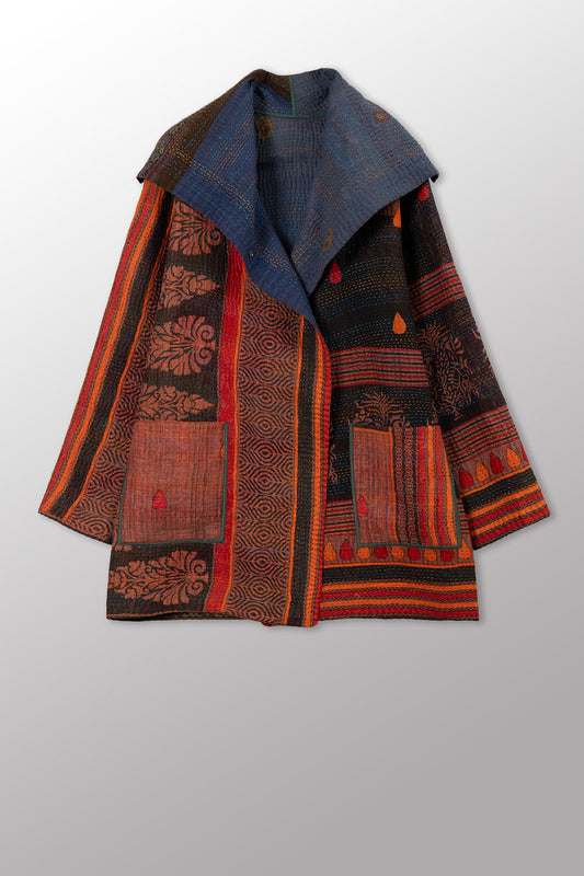 COTTON OVERDYE KANTHA POCKET JKT - ov4002-corg017a -