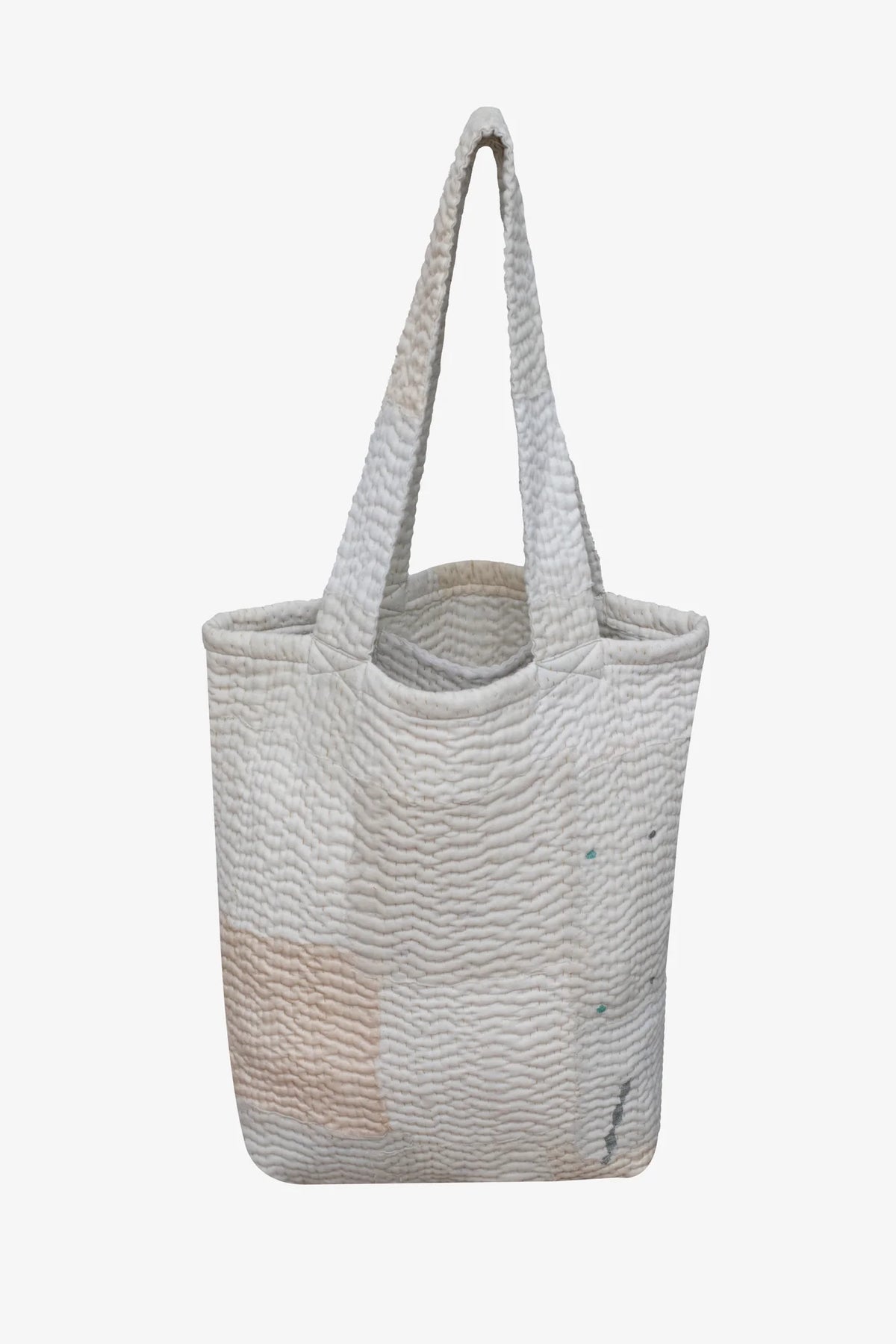 Mosaic Fray Handmade Vintage Kantha Tote Bag -Cauliflower