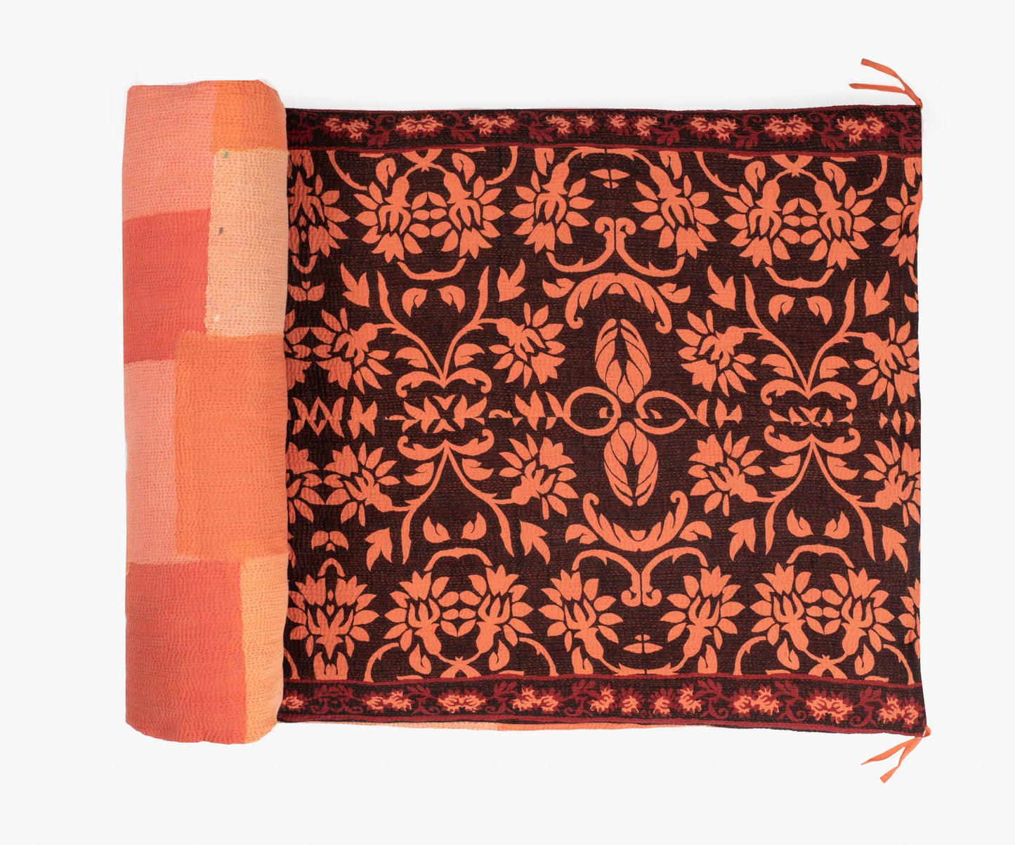 Mosaic Fray Handmade Vintage Kantha Day Bed Mattress Cover -Carrots