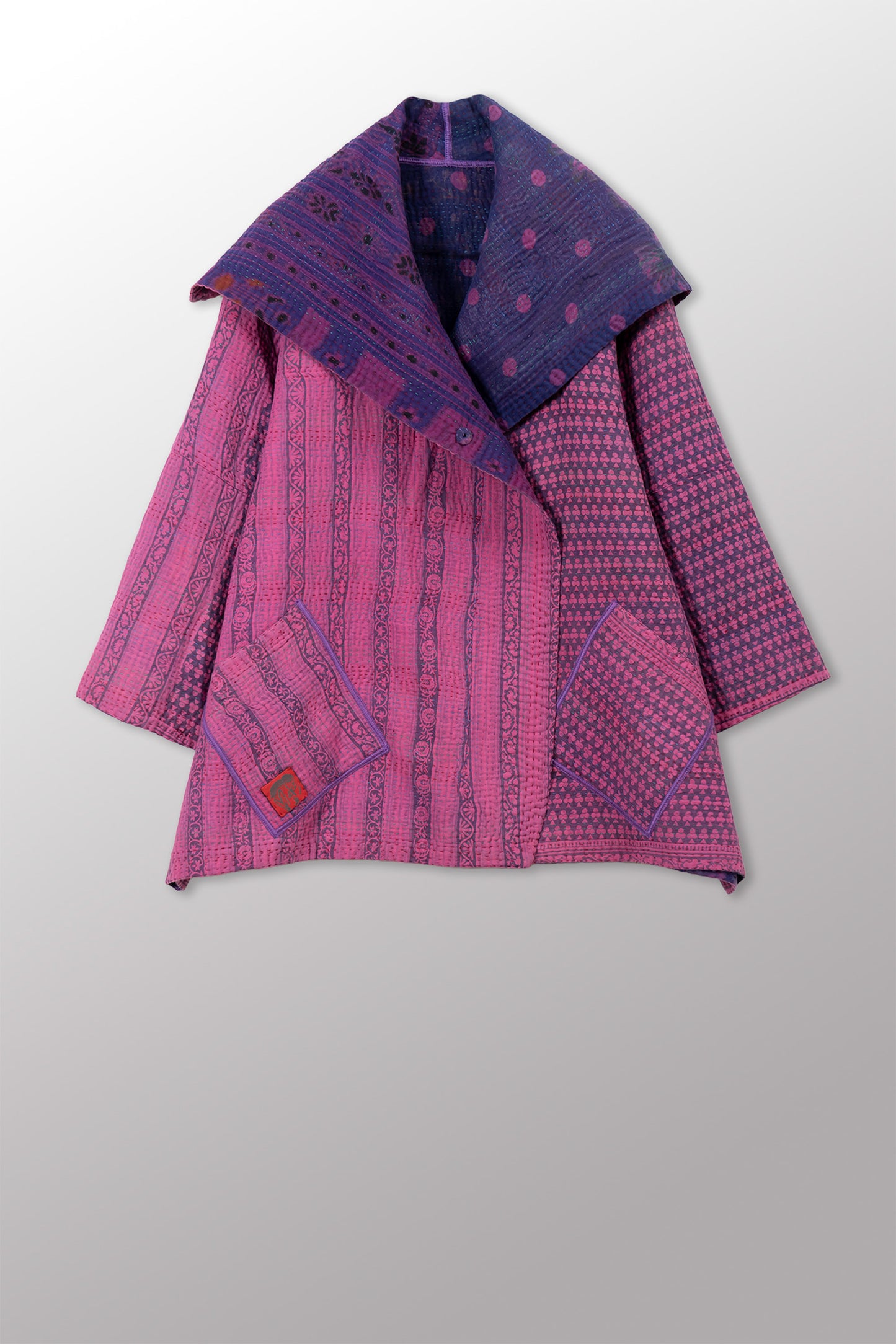 COTTON OVERDYE KANTHA FLARE JKT - ov4010-cfus010a -