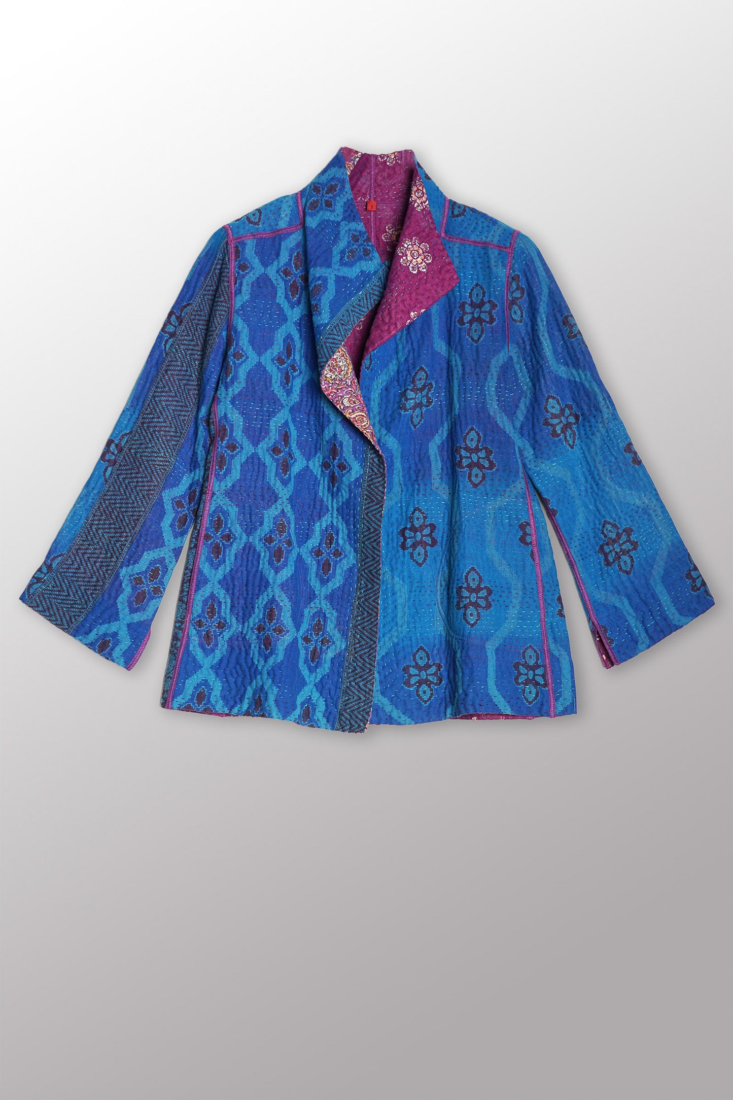 VINTAGE COTTON KANTHA SHORT JKT - cv4007-0334s -