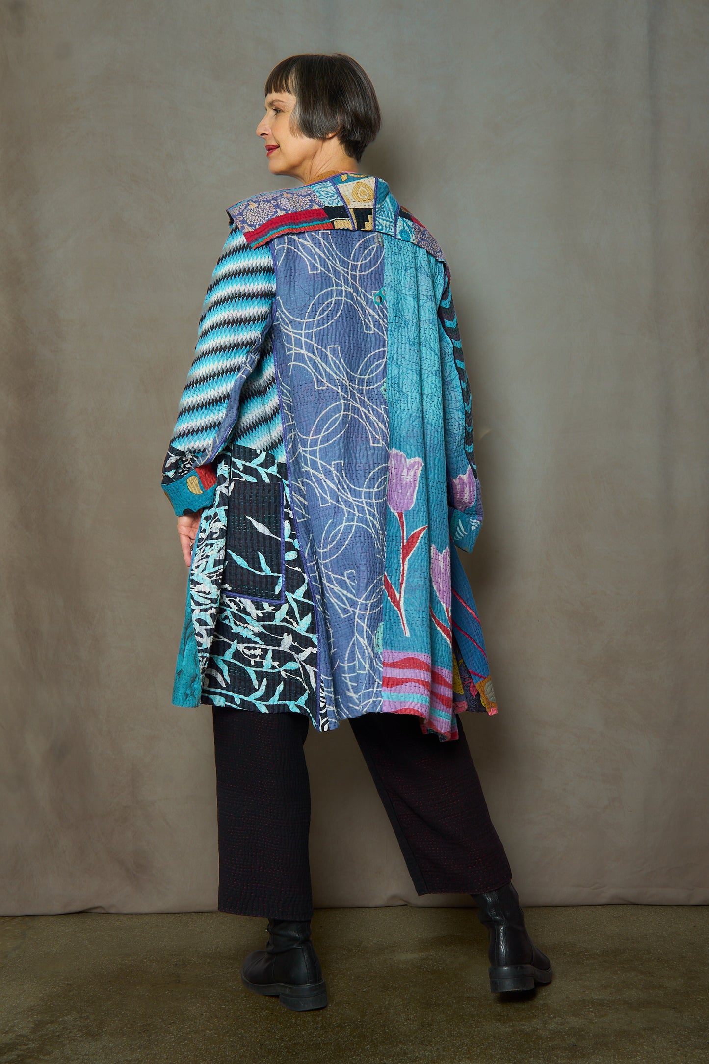 PUZZLE KANTHA POCKET MEDIUM COAT - pz4316-0001m -
