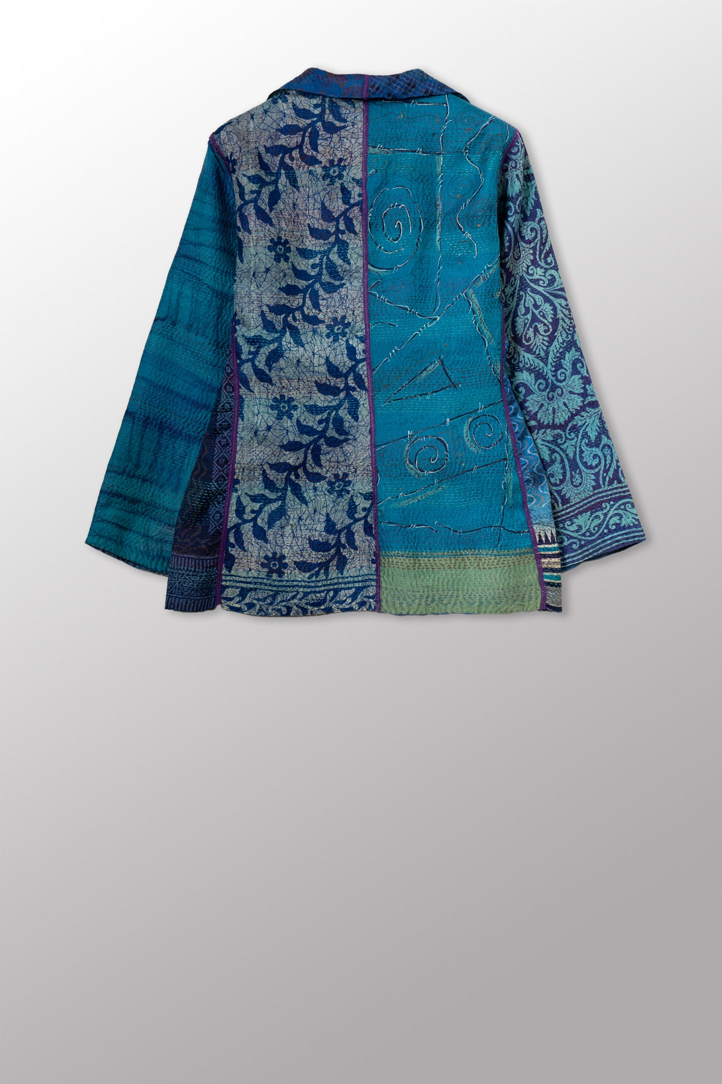 VINTAGE SILK KANTHA SHORT JKT - sv2007-0076m -