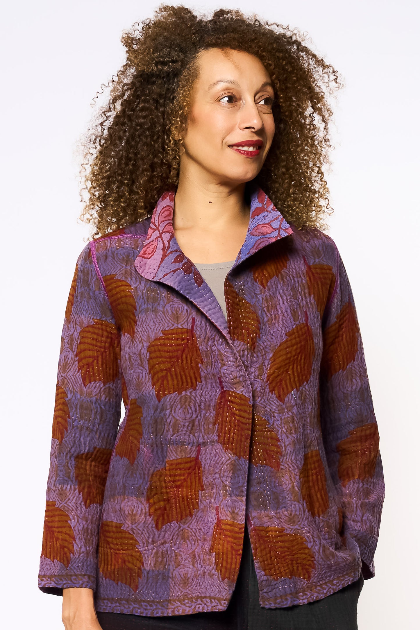 COTTON OVERDYE KANTHA SHORT JKT - ov4007-cprp036s -
