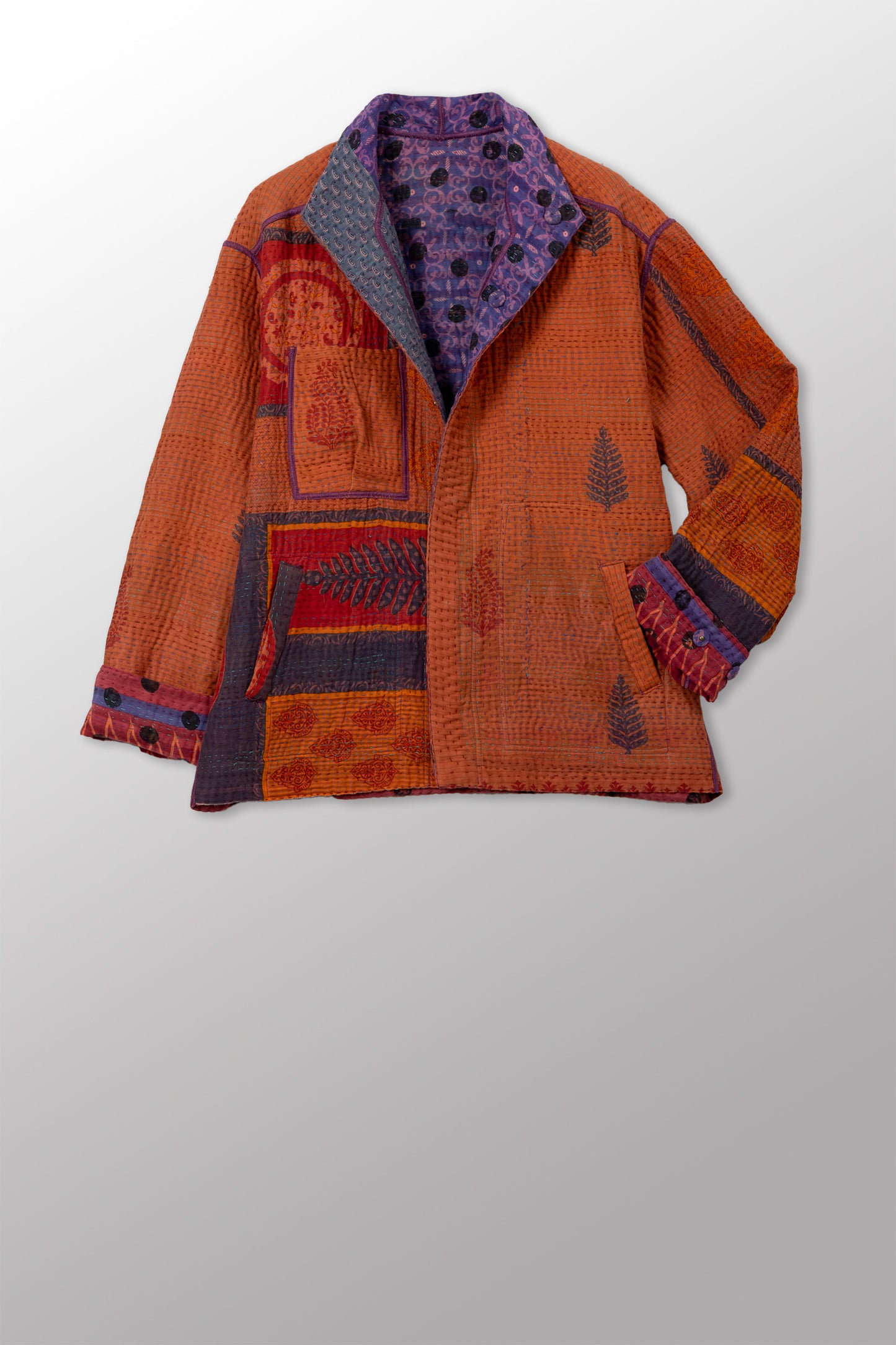 COTTON OVERDYE KANTHA MEN'S BLOUSON - ov4040-corg006m -