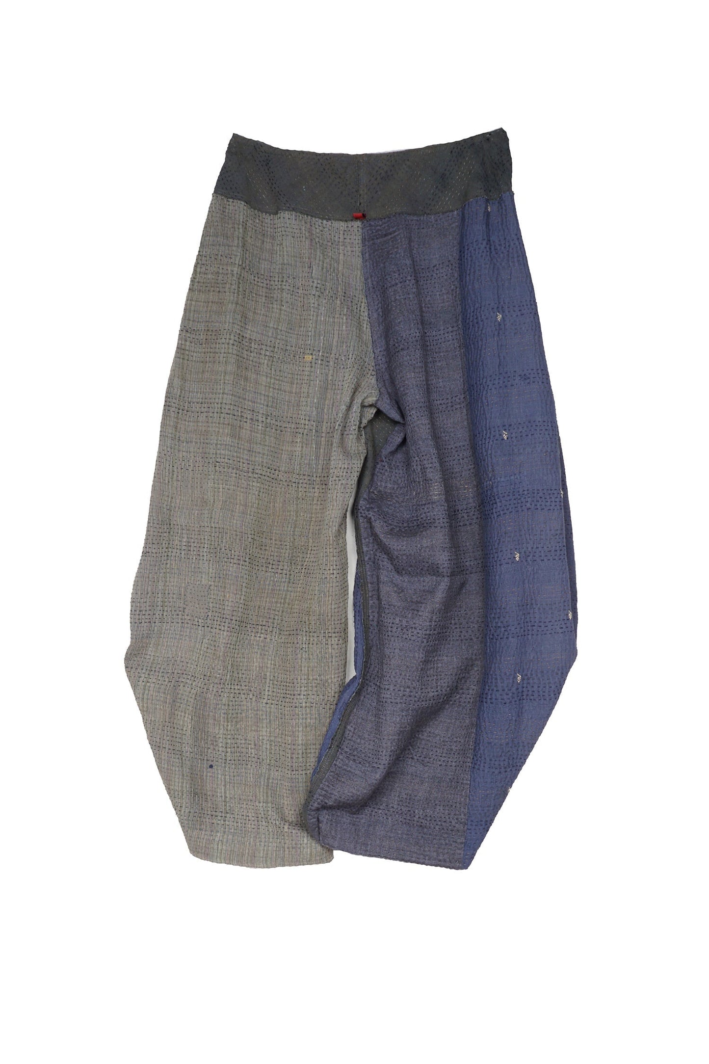 FRAYED PATCH KANTHA HAREM PANTS - fi2605-gry -
