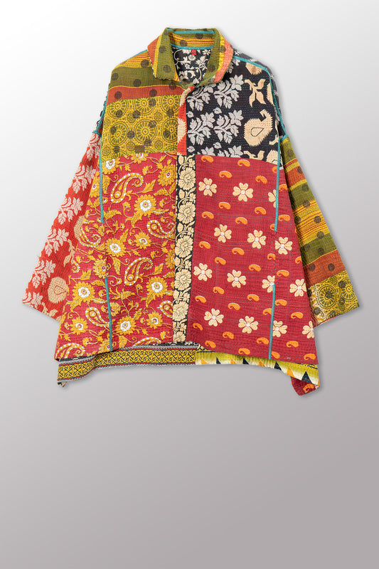PUZZLE KANTHA OVERSIZED MINI COAT - pz4332-0001a -