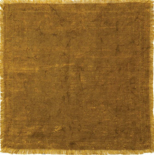 Linen Mud Dye  Kantha Umber Napkin (Set of 2)