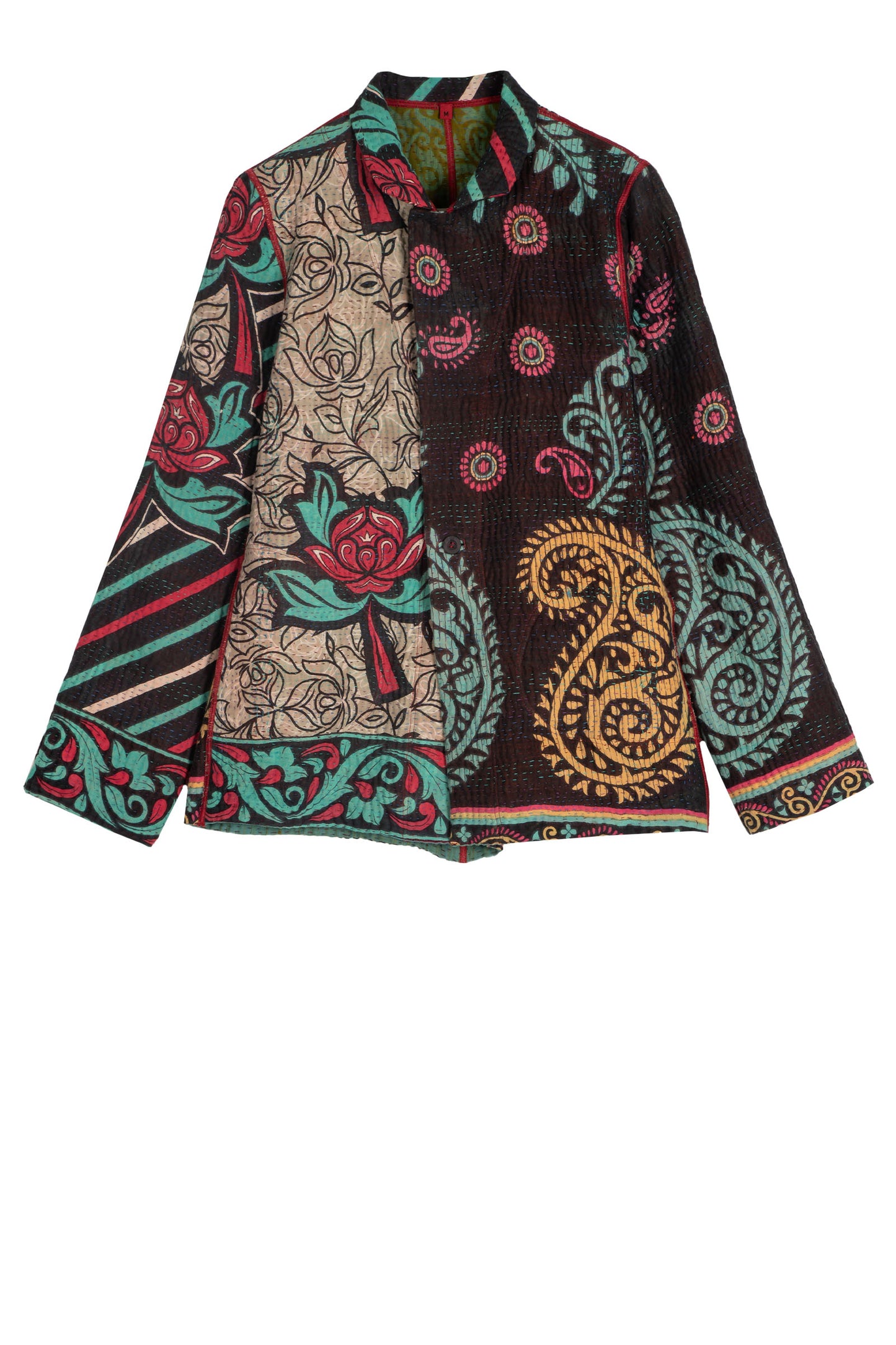 VINTAGE COTTON KANTHA SIMPLE JKT - cv4022-0087m -