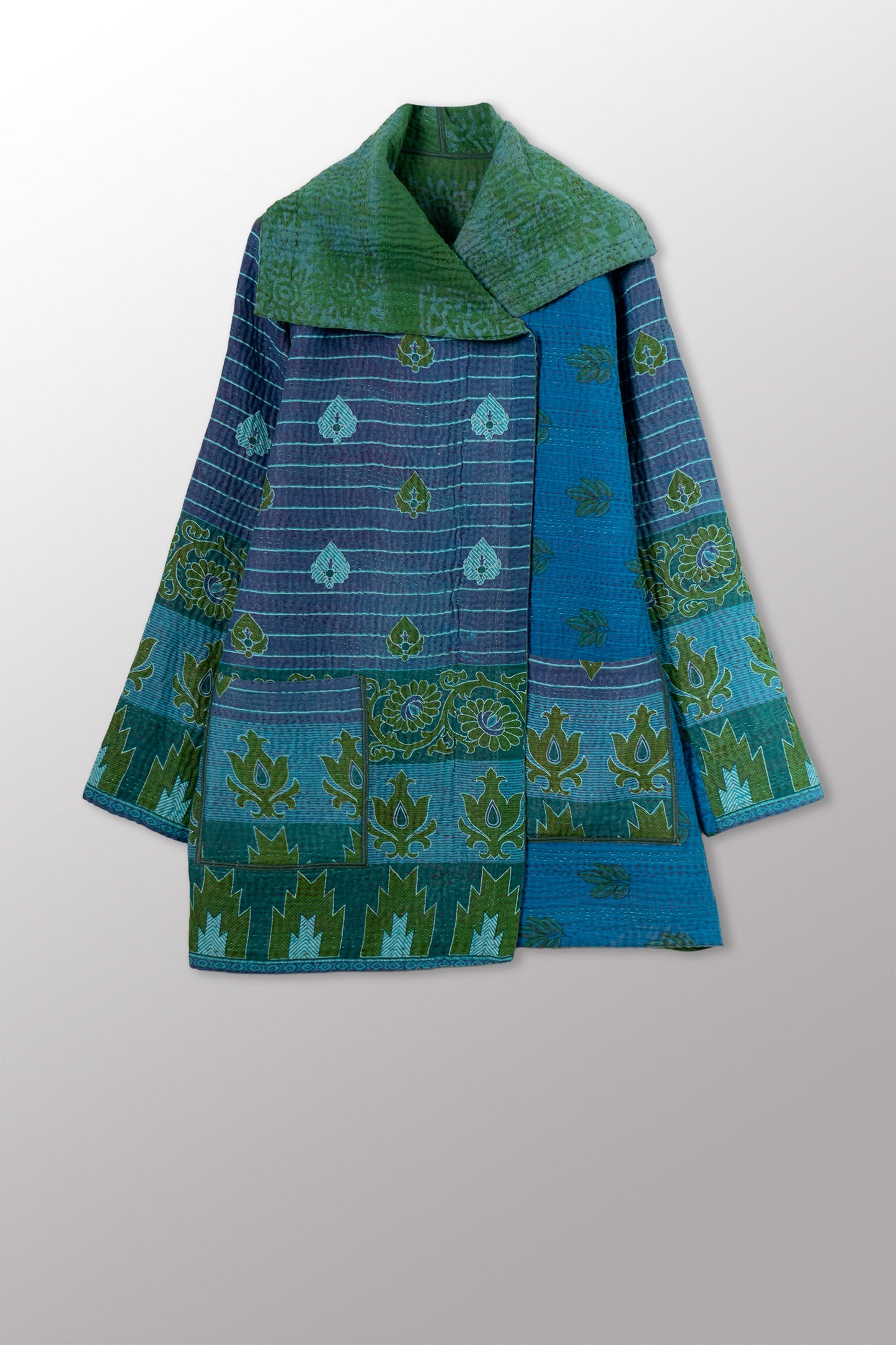 COTTON OVERDYE KANTHA POCKET JKT - ov4002-ctel001a -