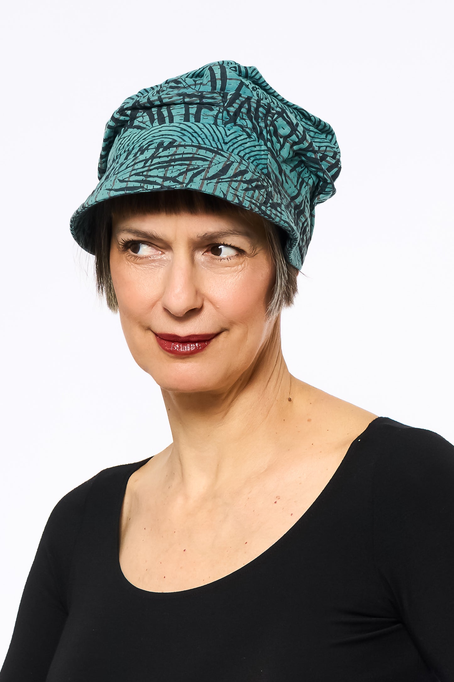 SOHO BAMBOO KANTHA HALF BRIM HAT - bo4881-tuq -