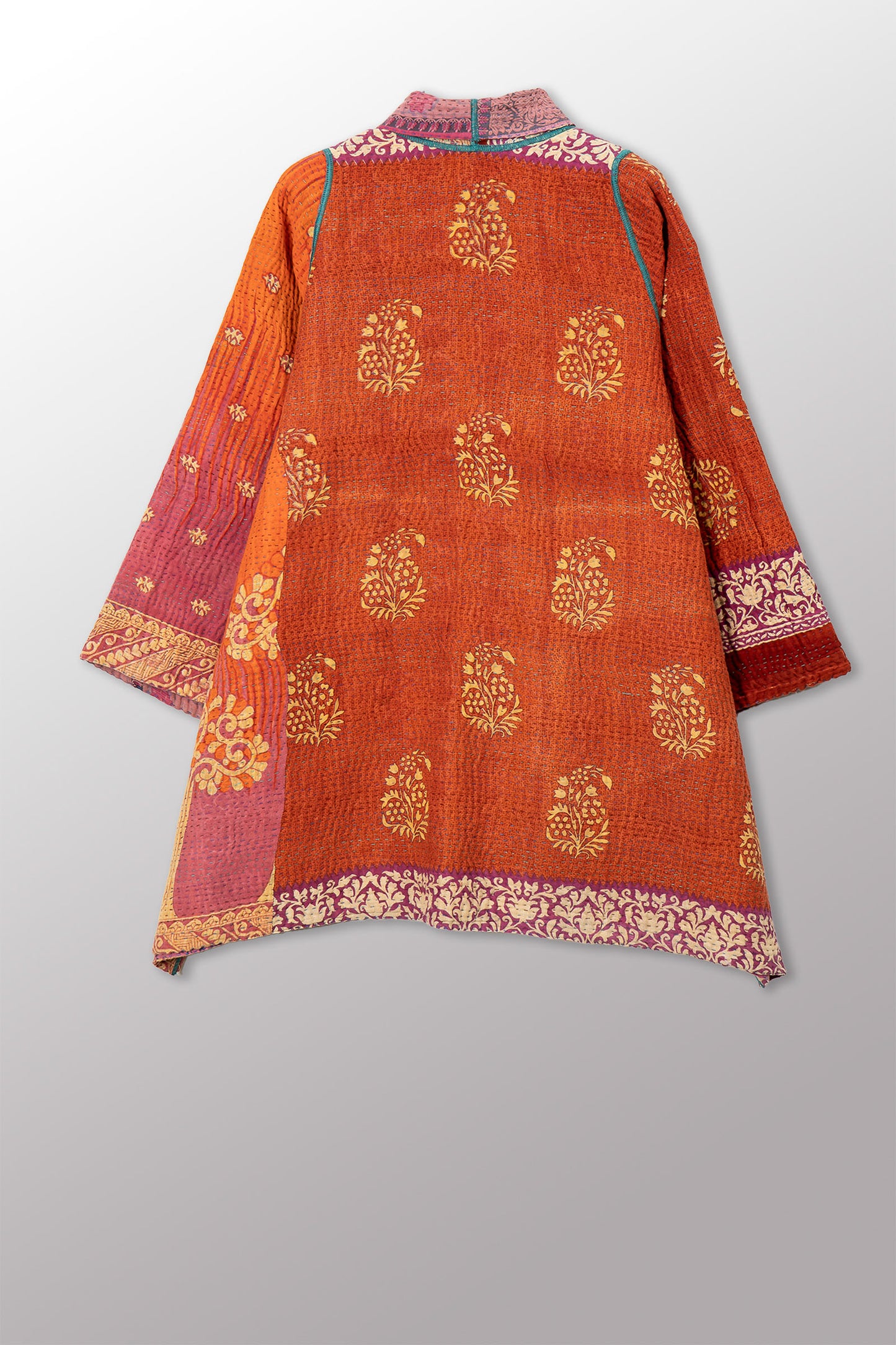 VINTAGE COTTON KANTHA A-LINE JKT - cv4003-0456a -