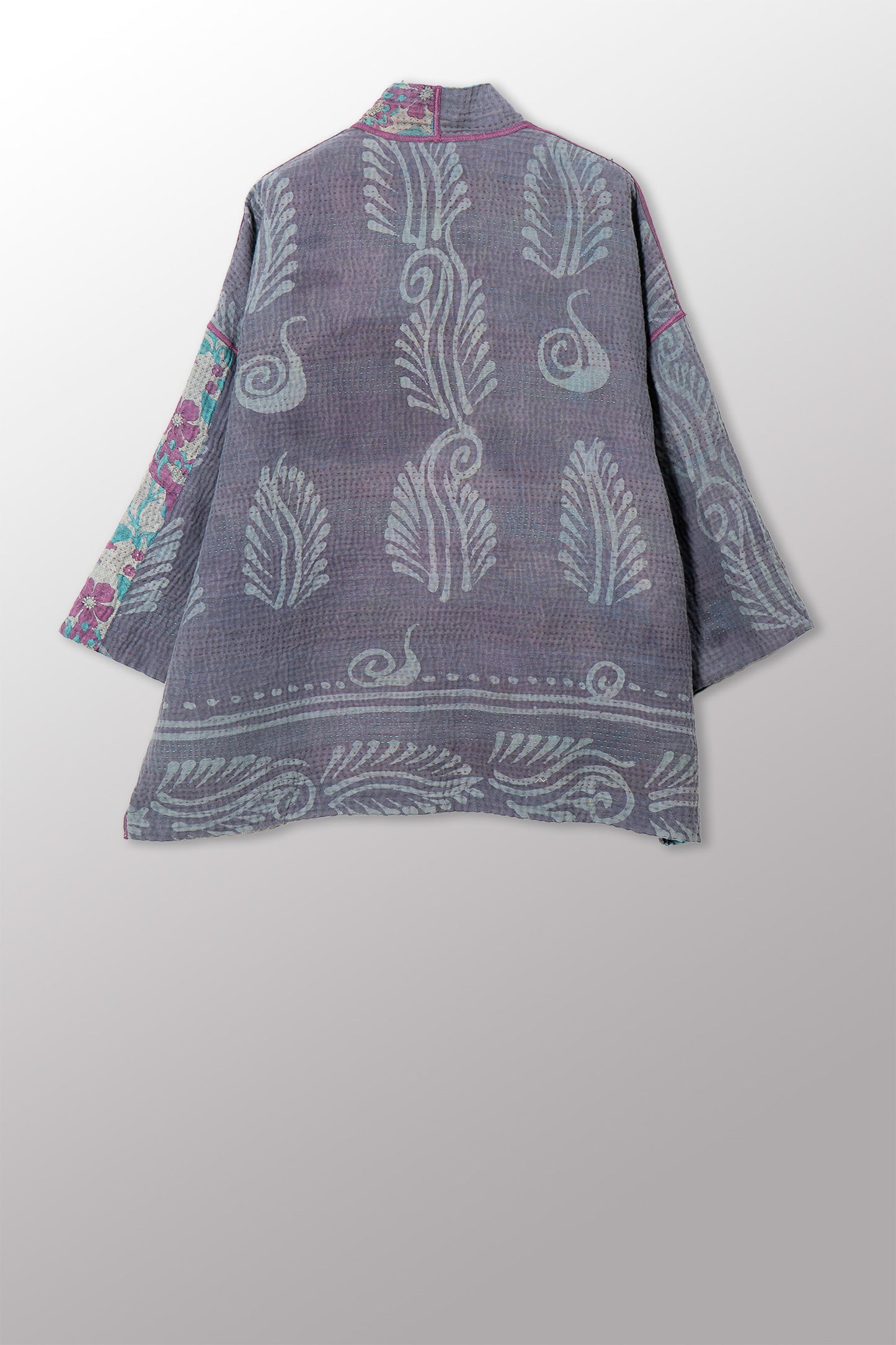 VINTAGE COTTON KANTHA MINI KIMONO JKT - cv4055-0056a -