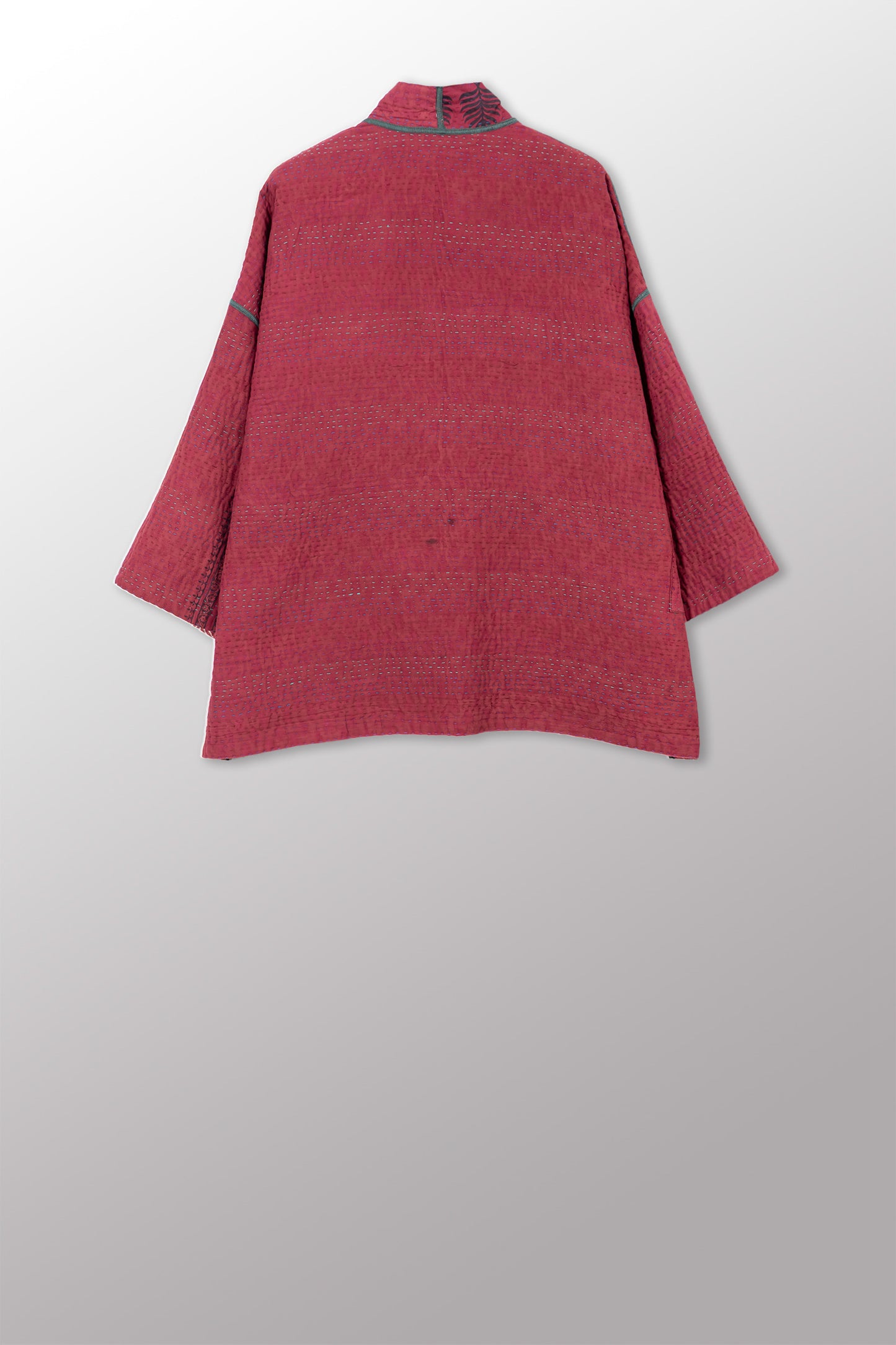 VINTAGE COTTON KANTHA MINI KIMONO JKT - cv4055-0058a -
