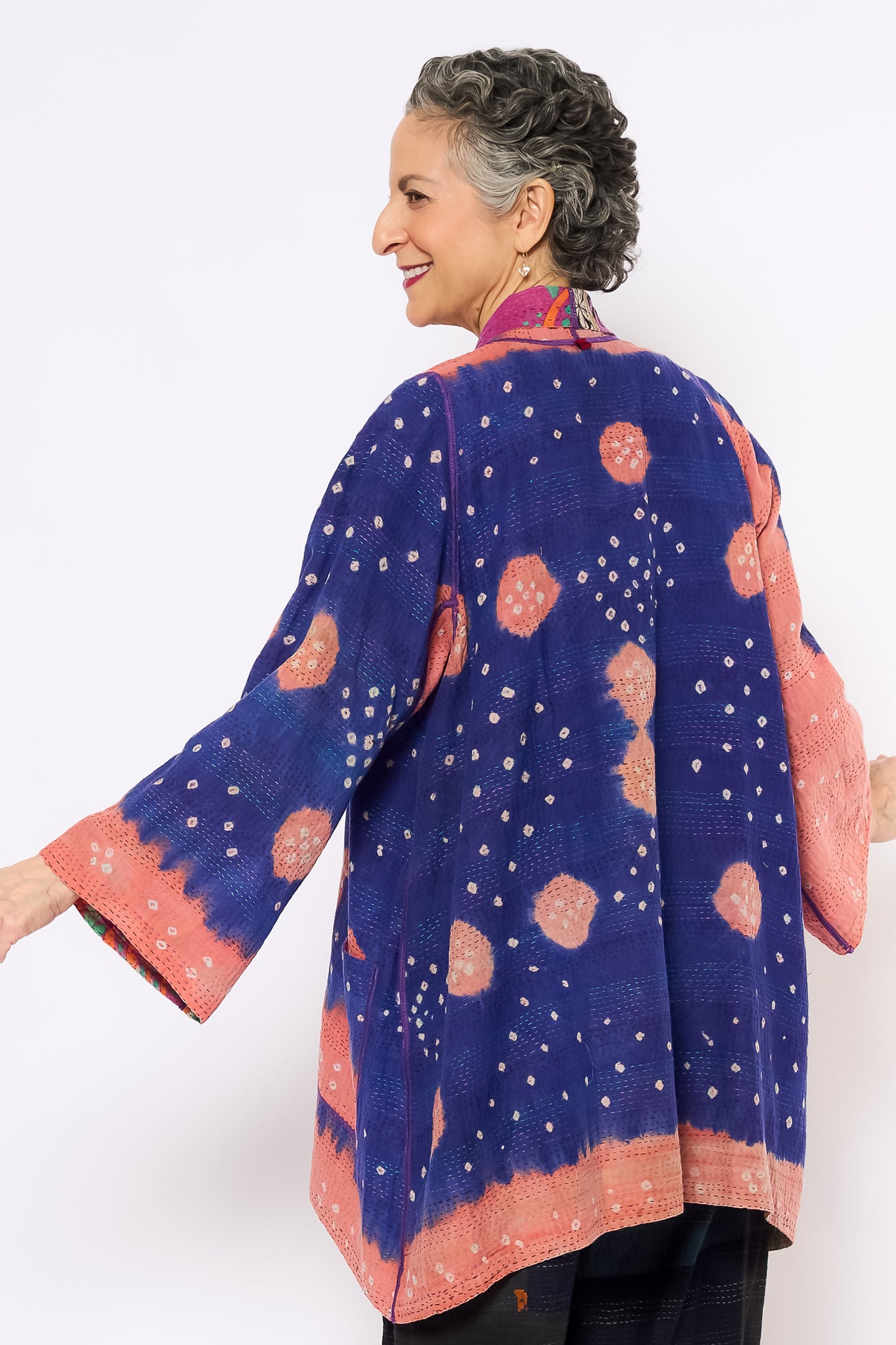 VINTAGE COTTON KANTHA A-LINE JKT - cv2003-0169a -