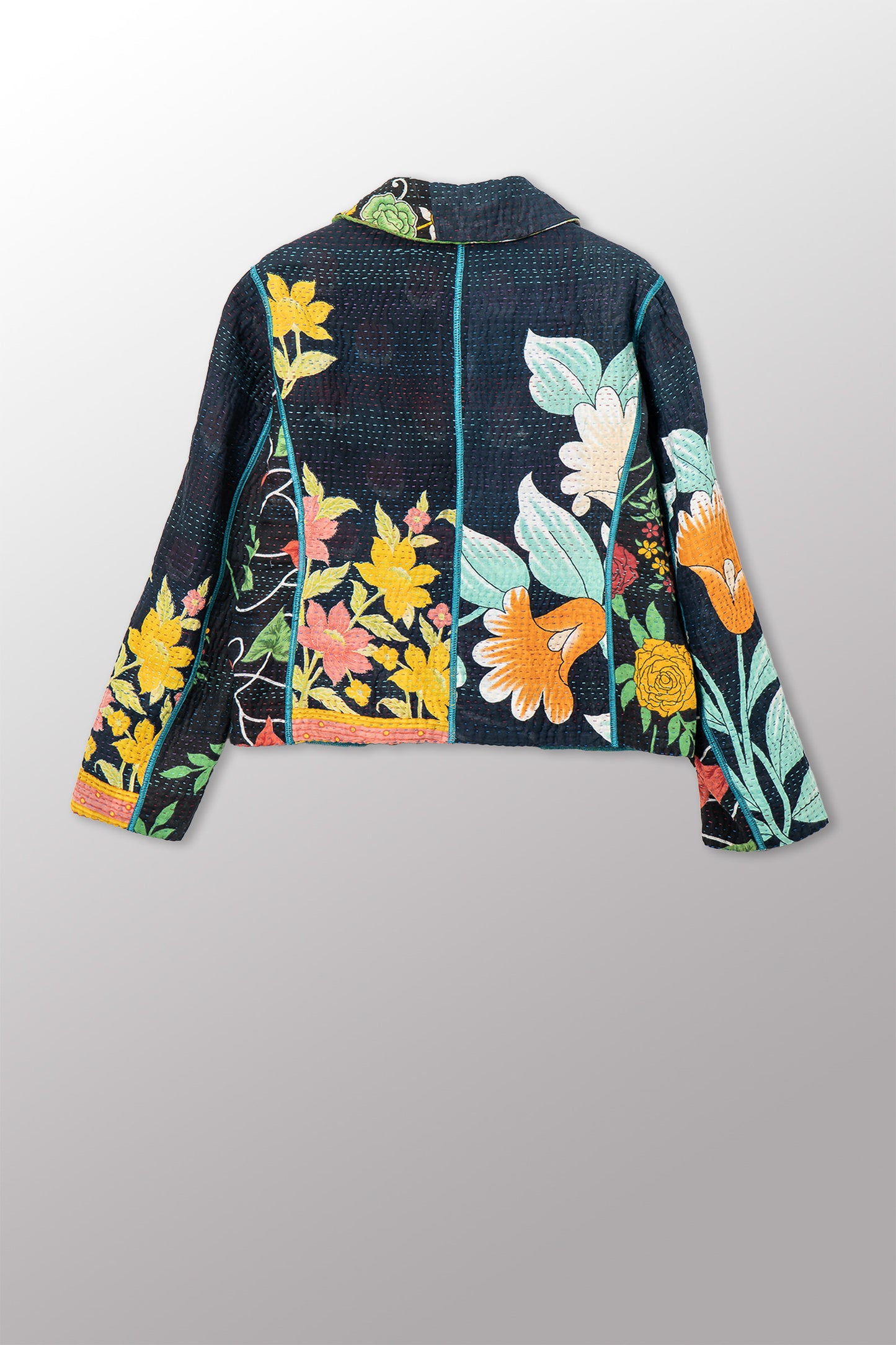 PUZZLE KANTHA CROPPED BASIC JACKET - pz4096-0001m -