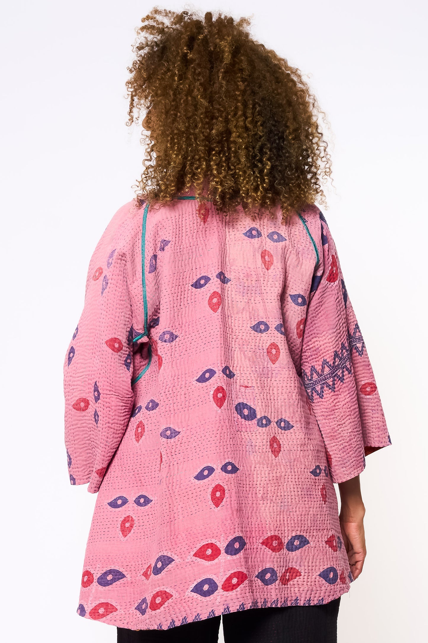 VINTAGE COTTON KANTHA KIMONO JKT - cv4004-0213a -