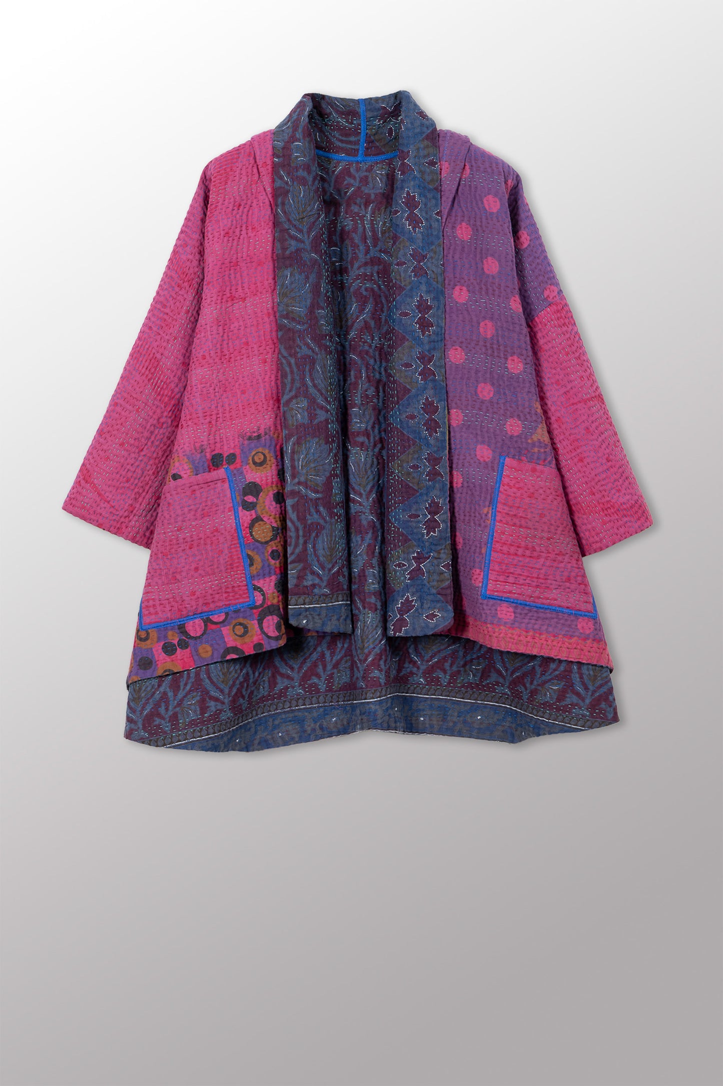 COTTON OVERDYE KANTHA KIMONO JKT - ov4004-cprp008a -