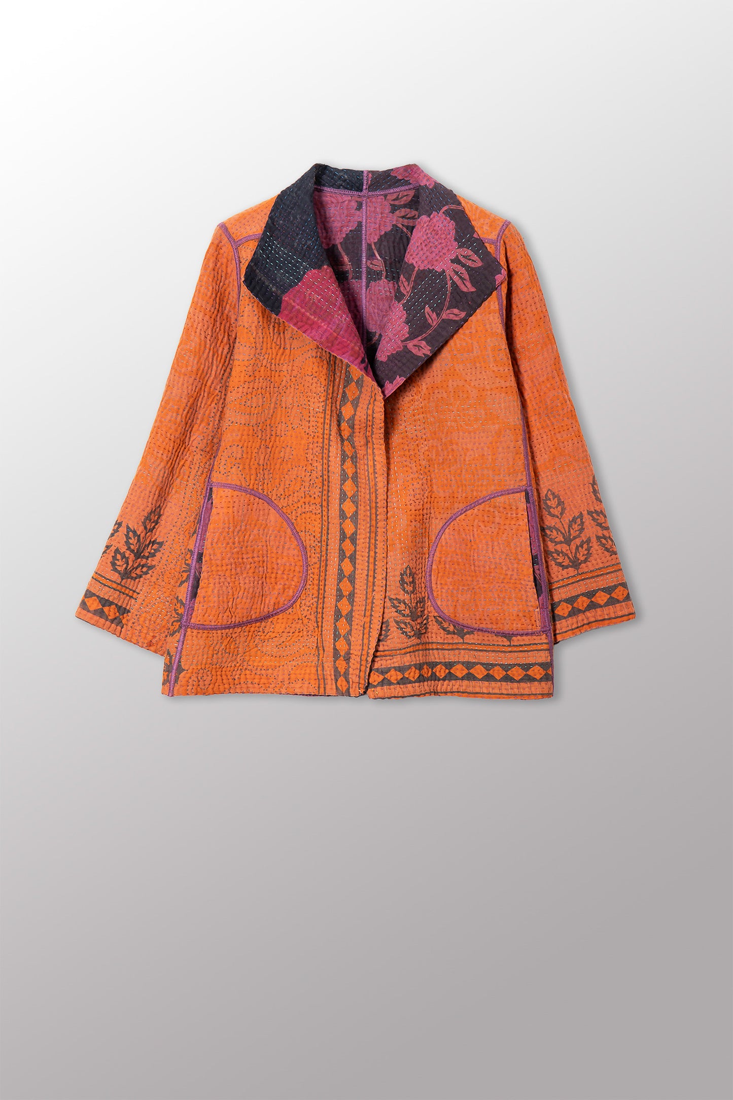 COTTON OVERDYE KANTHA SHORT JKT - ov4007-cfus036s -