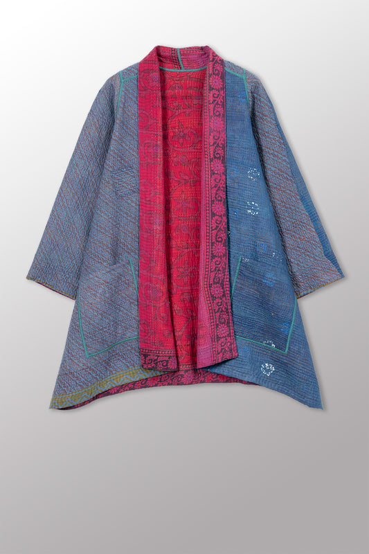 COTTON OVERDYE KANTHA A-LINE JKT - ov4003-cfus040a -