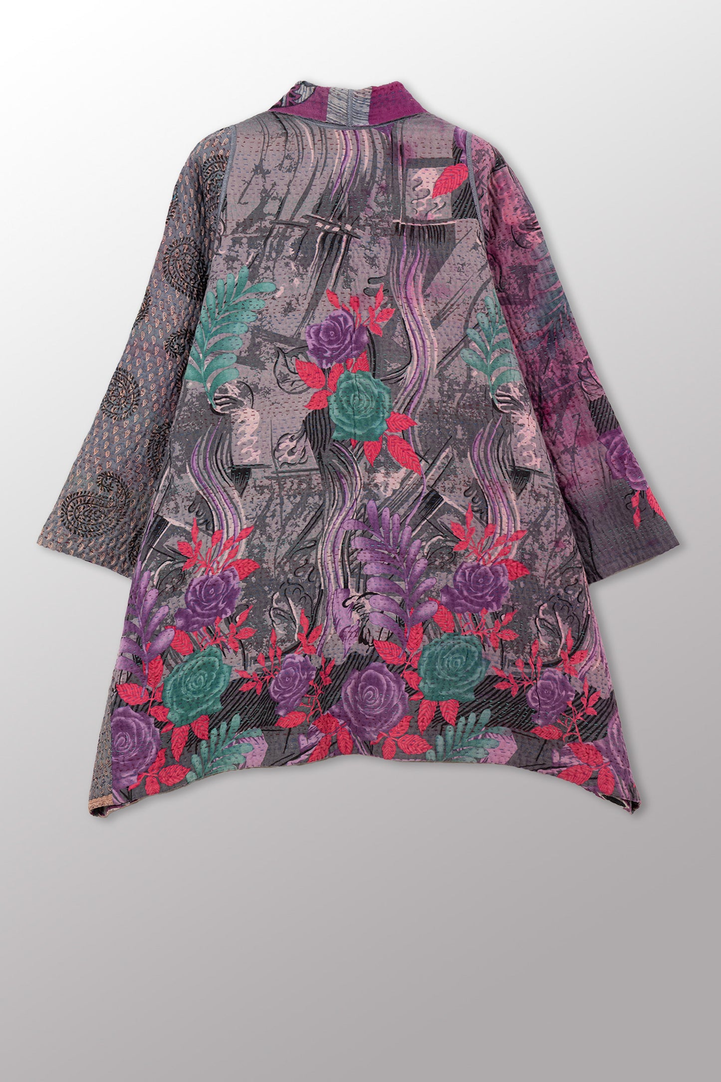 VINTAGE COTTON KANTHA A-LINE JKT - cv4003-0475a -