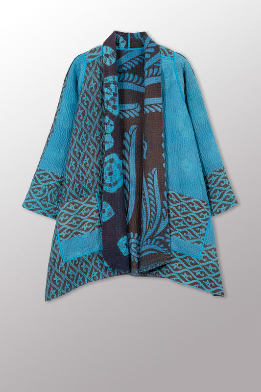 COTTON OVERDYE KANTHA A-LINE JKT - ov4003-ctuq005a -