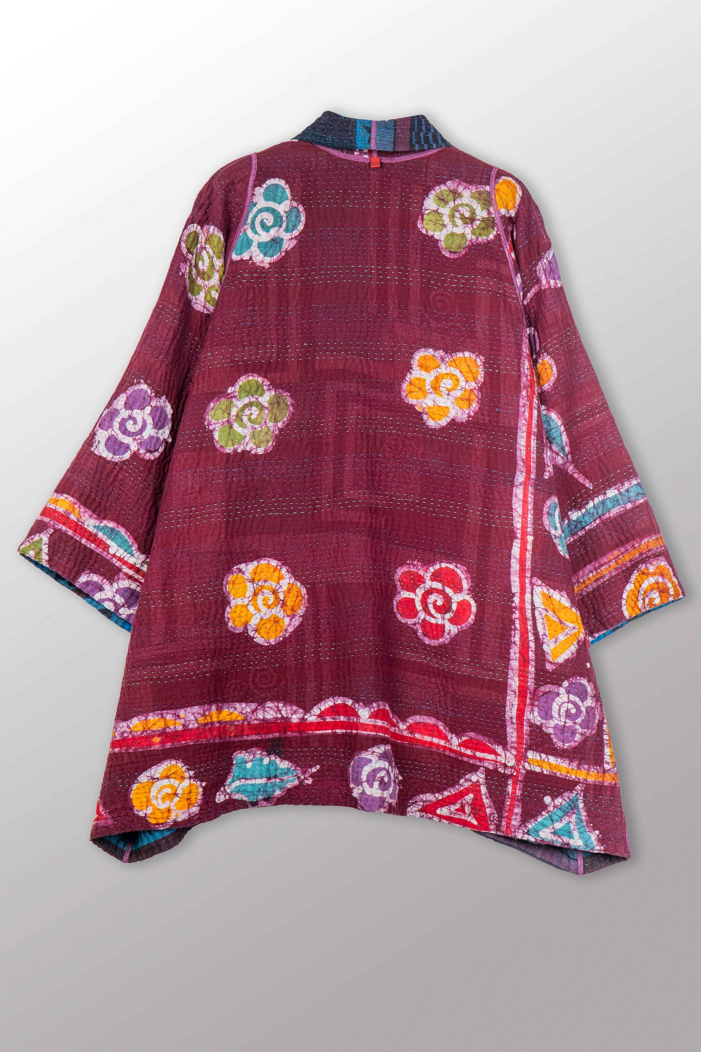 COTTON OVERDYE KANTHA A-LINE JKT - ov4003-cblu036a -