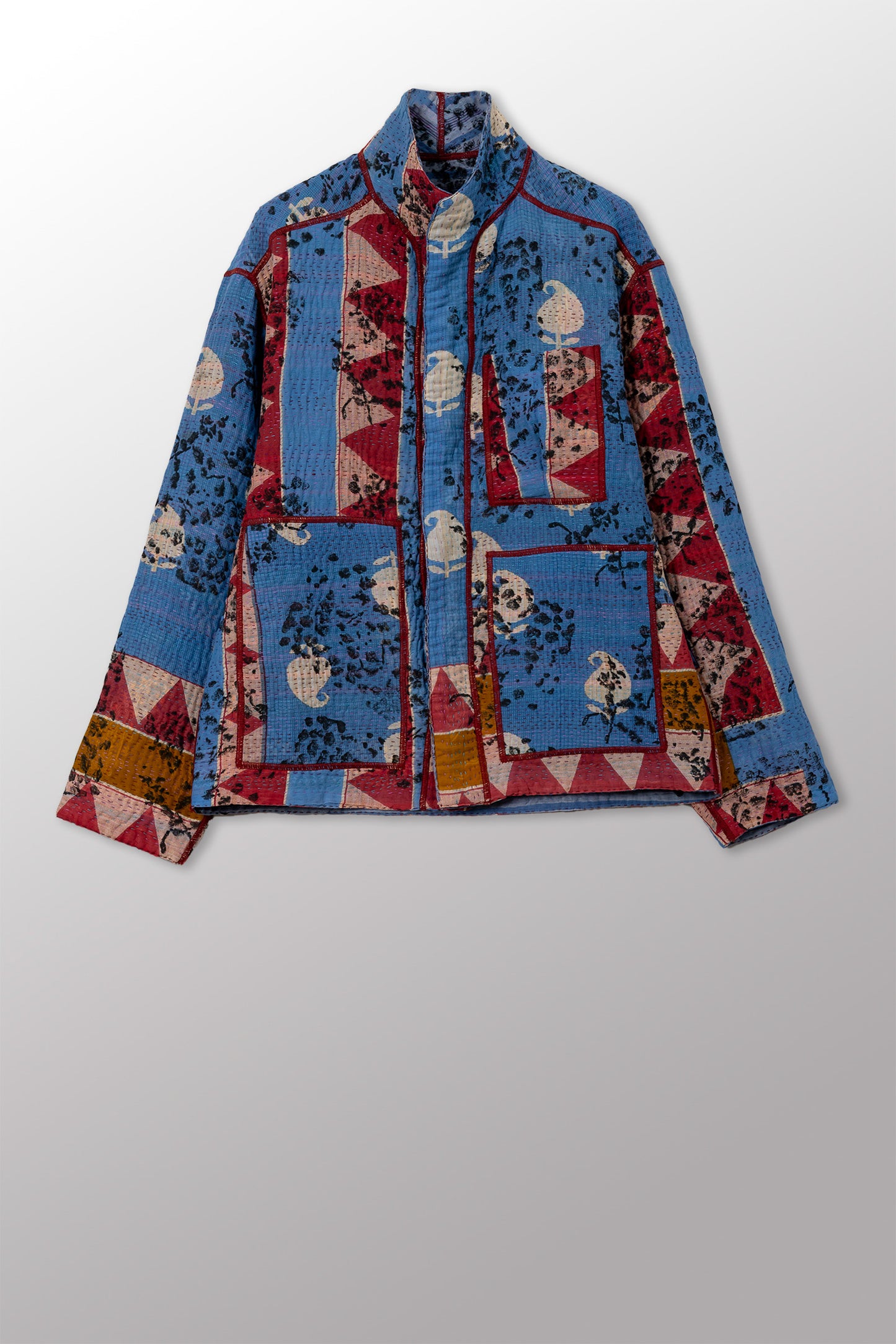 VINTAGE COTTON KANTHA MEN'S BLOUSON - cv4040-0035s -