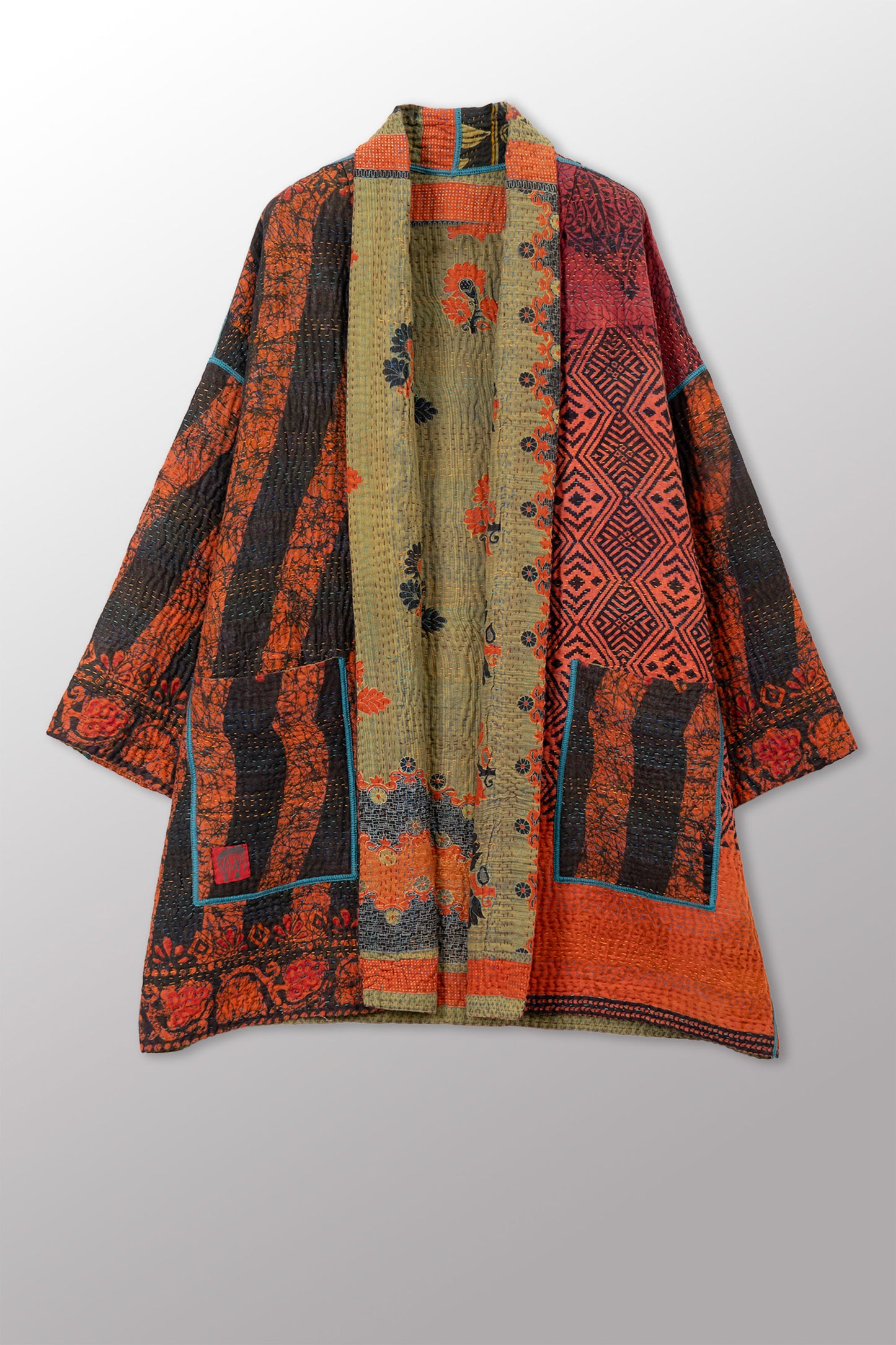 VINTAGE COTTON KANTHA HAORI JKT - cv4068-0029a -