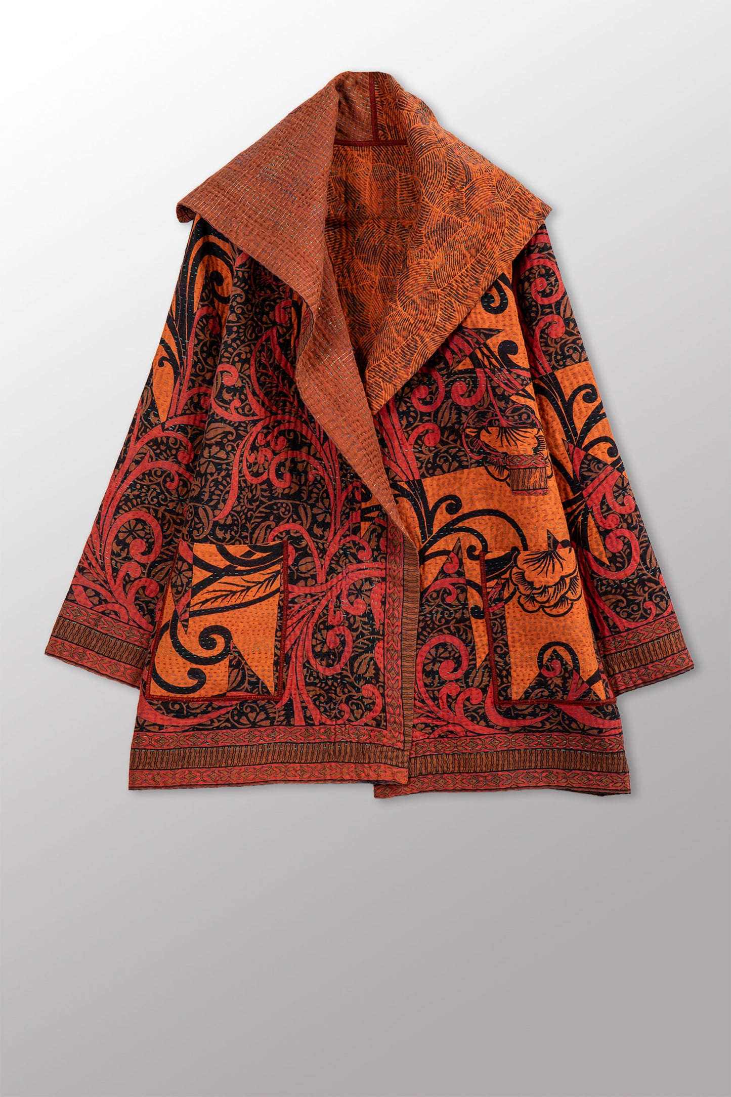 COTTON OVERDYE KANTHA POCKET JKT - ov4002-corg016a -