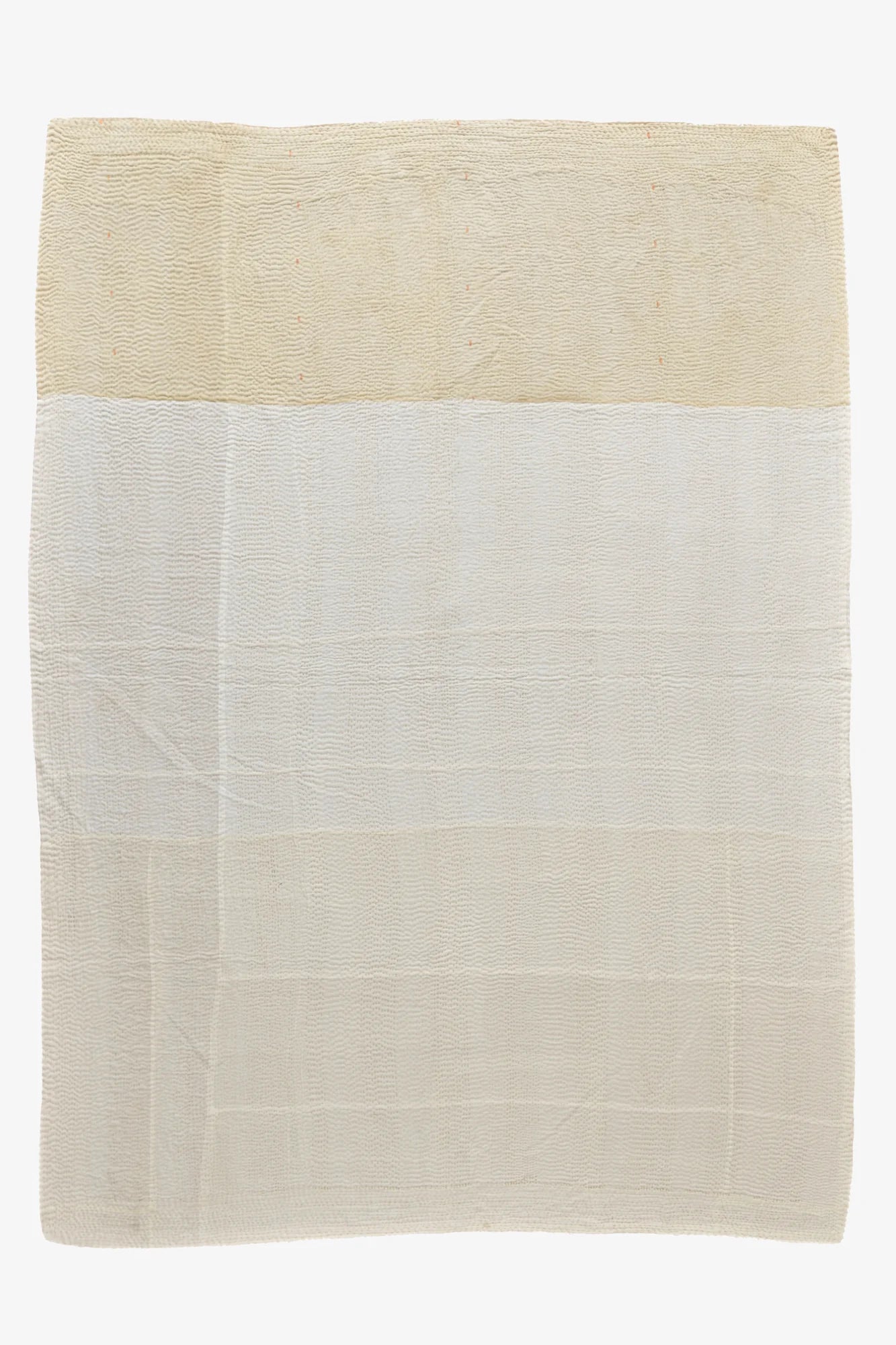 Mosaic Fray Patch Handmade Vintage Kantha Quilts -Cauliflower