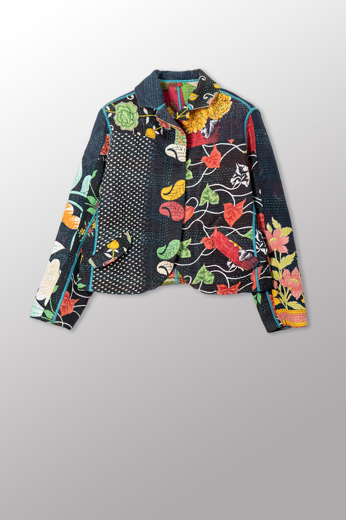 PUZZLE KANTHA CROPPED BASIC JACKET - pz4096-0001m -