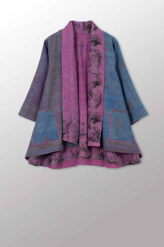 COTTON OVERDYE KANTHA KIMONO JKT - ov4004-cprp009a -
