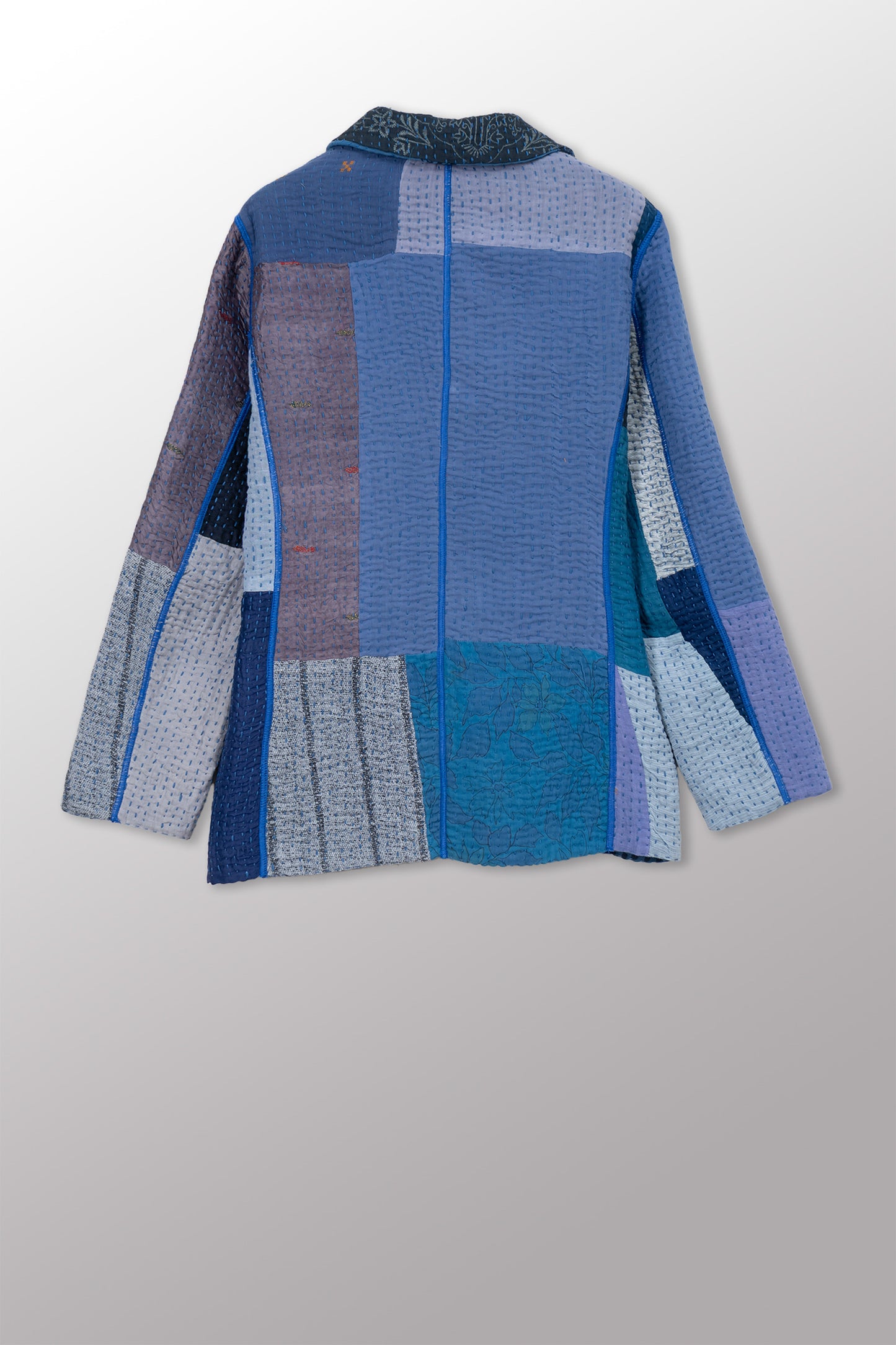 BBK PATCH KANTHA BASIC JACKET - bl-bbp4052-nvy -