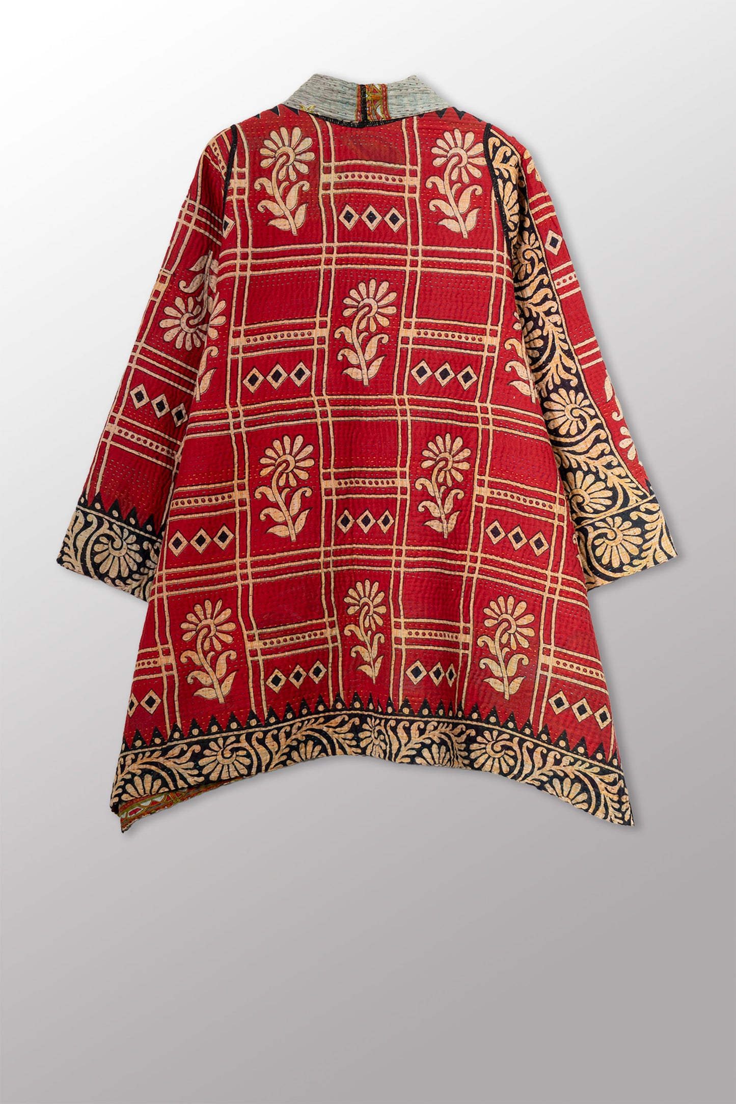 VINTAGE COTTON KANTHA A-LINE JKT - cv4003-0473a -