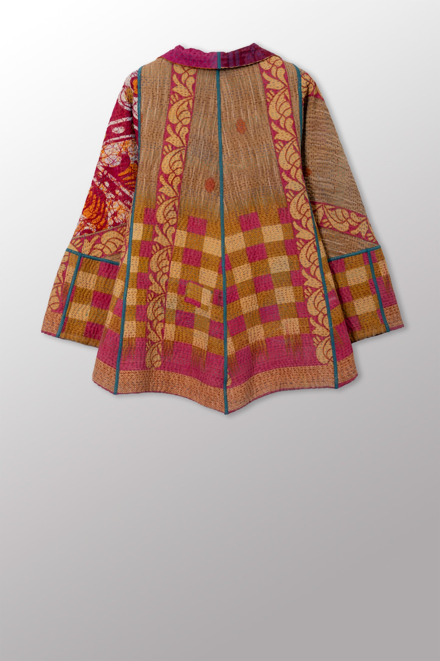 COTTON OVERDYE KANTHA FLARE SHORT JKT - ov4011-cfus003s -