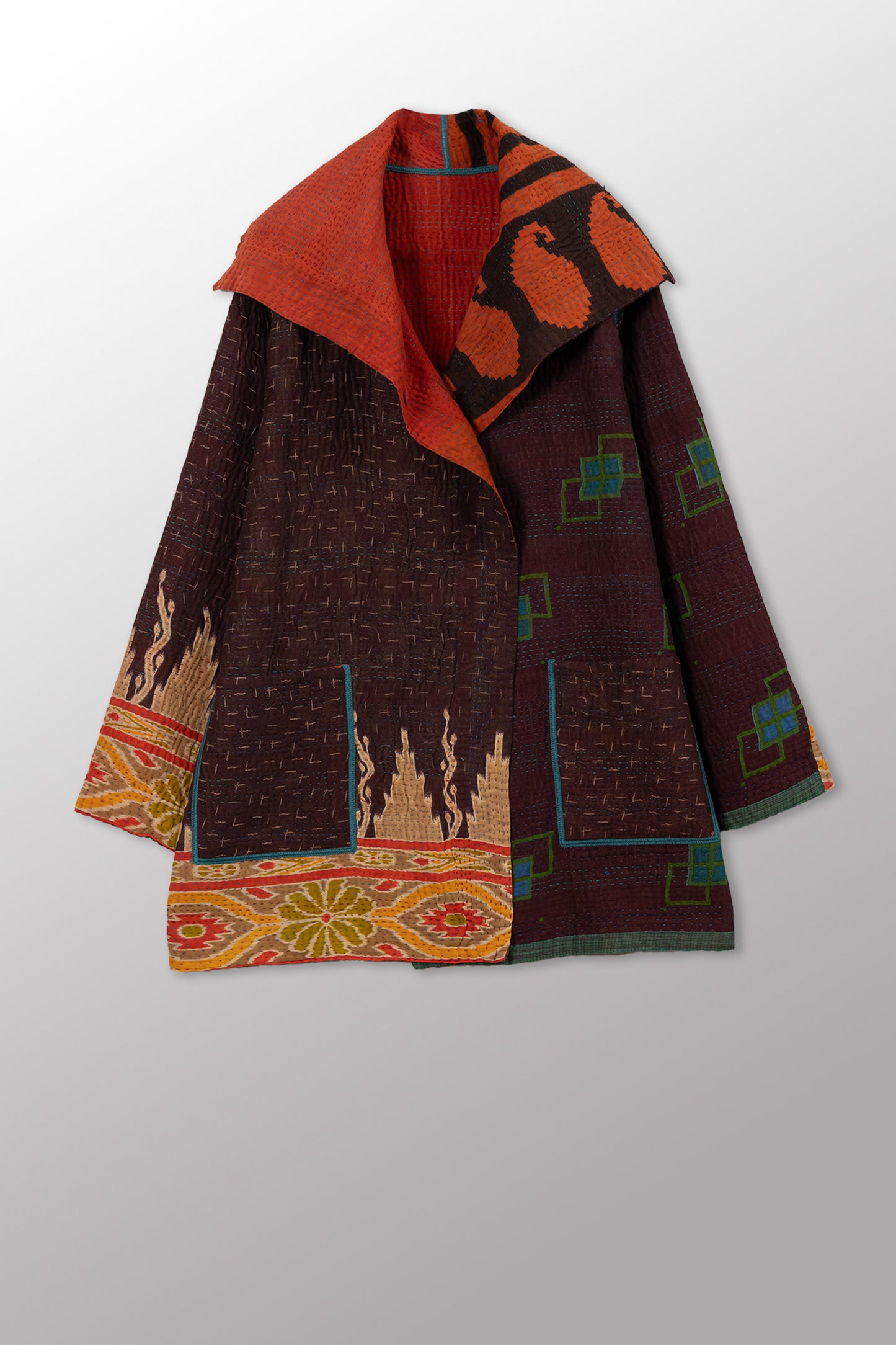 COTTON OVERDYE KANTHA POCKET JKT - ov4002-corg015a -