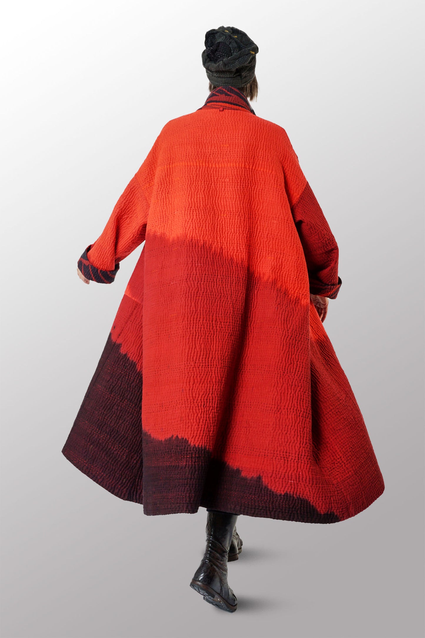 MAGMA AND OMBRE  KANTHA NEW OVERSIZED COAT - mw5342-red -