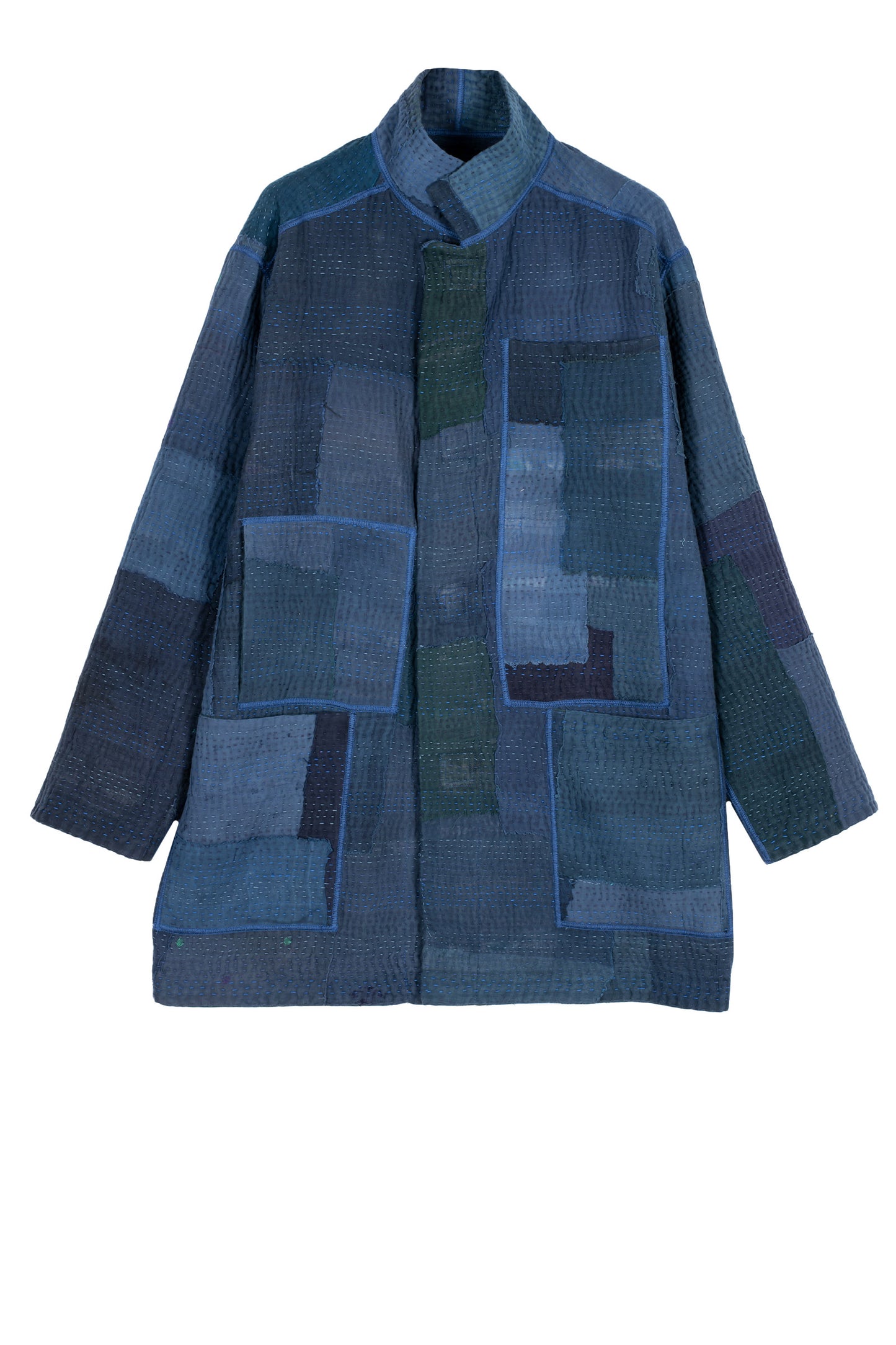 FRAYED PATCH KANTHA MEN'S JKT